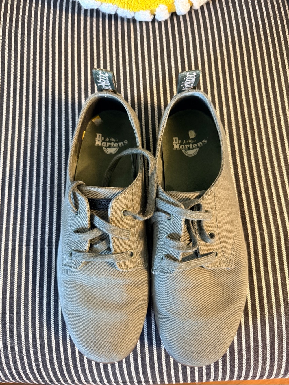 Dr. Martens Men's Olive Green Canvas Oxfords